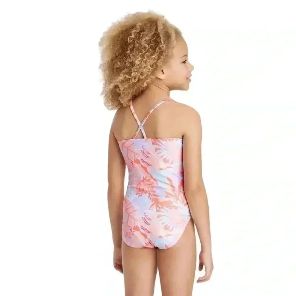 Art Class Girls Tropic Oasis One Piece Swimsuit Size M (8) NWT